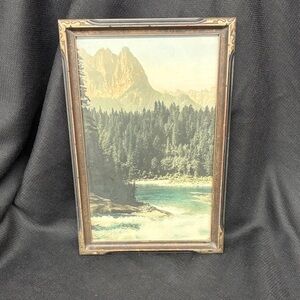 Vintage tinted landscape photo Framed Art